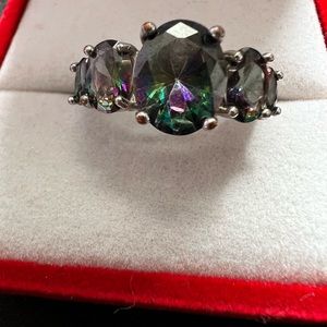 Mystic topaz ring